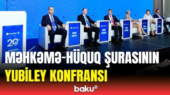 İlham Əliyev Məhkəmə-Hüquq Şurasının yubiley konfransının iştirakçılarına müraciət edib