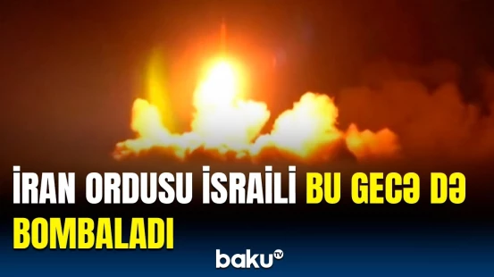 Şiddətli atışmalar getdi | İranın İsrailə hücumundan anbaan görüntülər