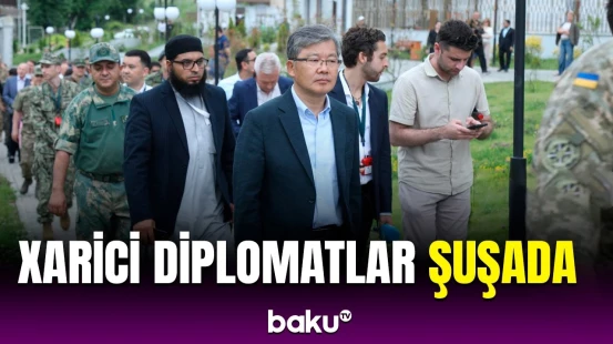 Xarici diplomatlar Şuşa şəhərinin bir çox görməli yerində olublar