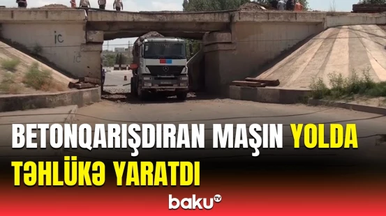 Şirvanda ağır qəza | Yük maşınlarının hərəkəti dayandırıldı