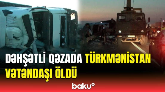 Hacıqabulda baş verən qəza böyük tıxaca səbəb olub