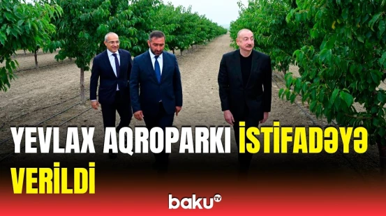 İlham Əliyev Yevlax pilot aqroparkının açılışında iştirak etdi