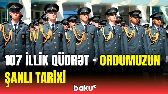 Qalib Ordunun 107 ili belə qeyd olundu | Bakının mərkəzində yürüş keçirildi