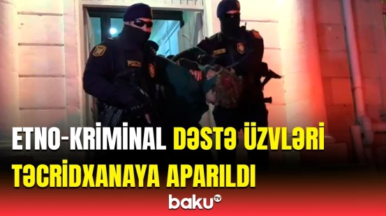 Bakıda saxlanılan Rusiya vətəndaşlarından ibarət dəstənin təcridxanaya aparılma görüntüləri