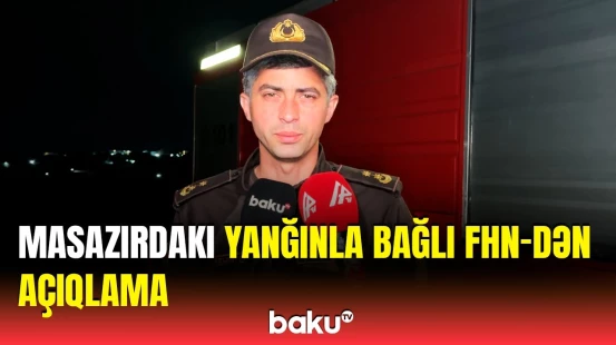 Yaxınlığdakı yaşayış evləri yanğıdan mühafizə olundu