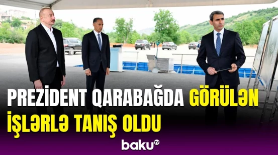 İlham Əliyev Əhmədbəyli-Füzuli-Şuşa yolunun açılışında iştirak edib