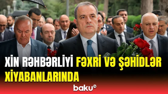 XİN rəhbərliyi Şəhidlər xiyabanı, Fəxri xiyaban və Zəfər parkını ziyarət etdi