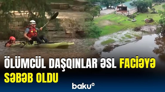 Sel ərazini yuyub apardı, daş daş üstündə qalmadı | Xeyli ölən var