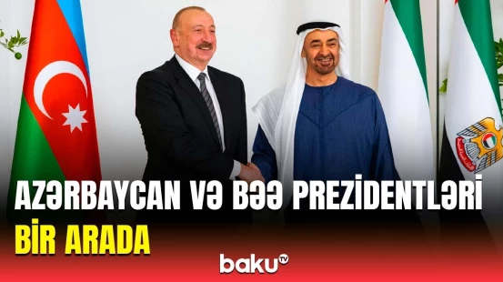 İlham Əliyevin Əbu-Dabidə Birləşmiş Ərəb Əmirliklərinin Prezidenti ilə görüşü olub