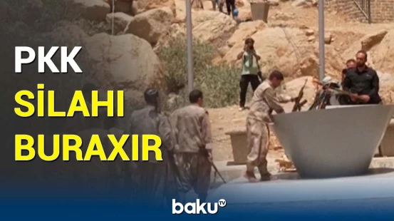 PKK terrorçuları tərk-silah edilir | İraqdan anbaan görüntülər