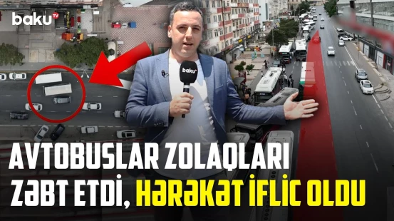 Avtobuslar niyə yolun ortasında dayanır? | Onlar üçün yol ayrılıb, amma... - NECƏ OLMALIDIR?