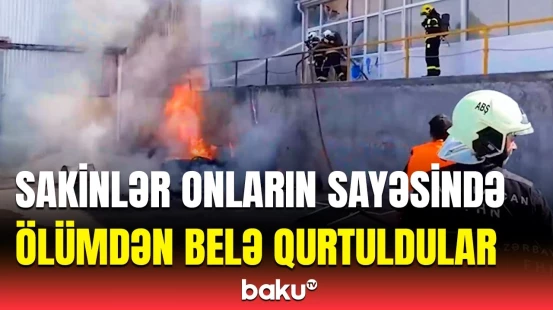 Təhlükədə olan insanların xilas anı | FHN qüvvələri iş başında