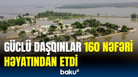 Pakistanda musson yağışları evləri suya qərq etdi