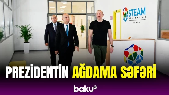 İlham Əliyev Ağdamda bir sıra obyektlərin açılışında iştirak etdi