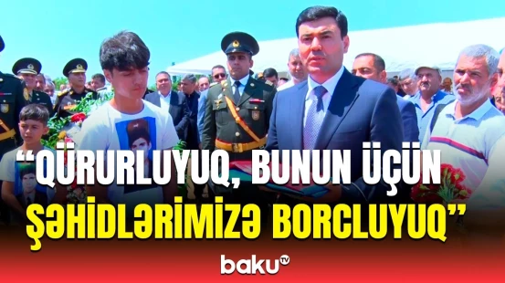 Xaçmazda şəhid Məzahir Kərimovla vida mərasimi keçirildi | “Babamla fəxr edirəm...”