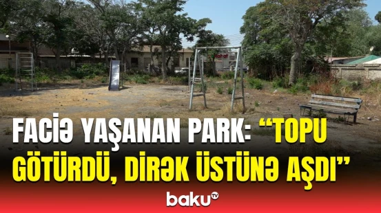 Uşaqlar görün necə təhlükəli parkda oynayır | “İcradan deyirlər ki, özünüz edin!”