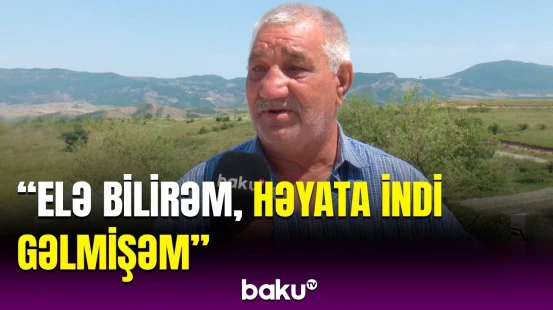 Köç edən Xanyurdu kəndinin sakinləri sevinclərini Baku TV ilə bölüşdü