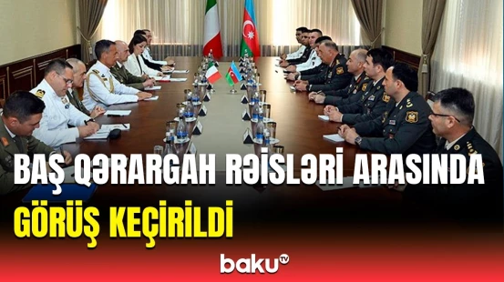 Azərbaycanla İtaliya arasında hərbi sahədə əməkdaşlıq müzakirə olundu