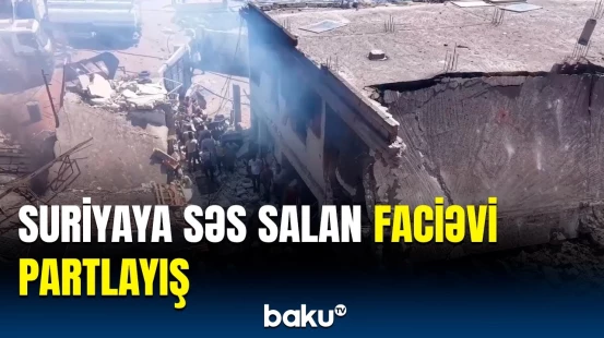 İdlibdə silah-sursat anbarında qorxulu anlar | Suriyadakı dəhşətli hadisənin detalları