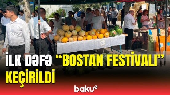 Kürdəmirdə fermerlər kənd təsərrüfatı məhsullarını nümayiş etdiriblər