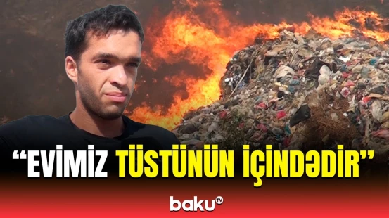 Qubada zibil poliqonunda yanğın | FHN hadisə yerində