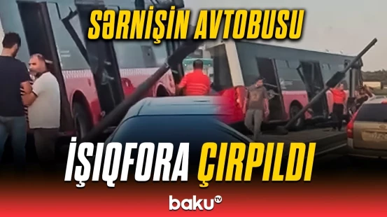 Bakıda dəhşətə gətirən avtobus qəzası | Hadisə yerindən görüntülər