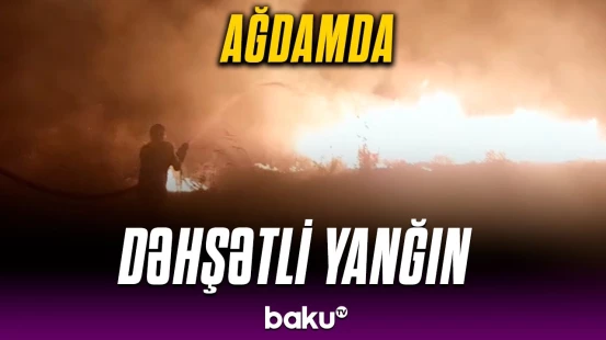 Novruzlu kəndində açıq ərazidə yanğın baş verib | FHN nəzarəti əla aldı
