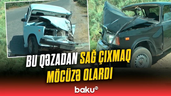 Sabirabadda dəhşətə gətirən qəza | Hadisə yerindən görüntülər