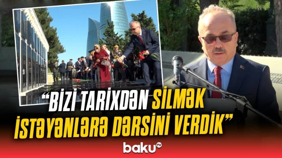 Türkiyə səfirindən qardaşlıq mesajı | Bakıdakı "Türk şəhidliyi" abidəsi ziyarət olundu