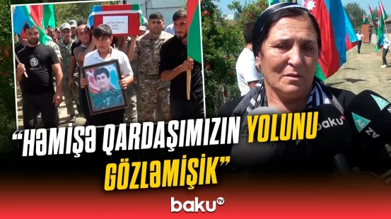 Şəhid Rizvan Hacıyevin nəşinin qalıqları Kürdəmirdə torpağa tapşırıldı