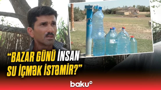 Sabirabadda sakinlər su üzünə həsrət qalıb