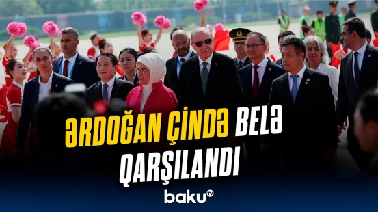 Ərdoğanın Çində qarşılanma anından anbaan görüntülər