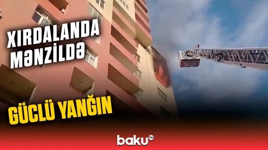 Çoxmərtəbəli yaşayış binasında yanğın | Sakinlər təxliyə edildi