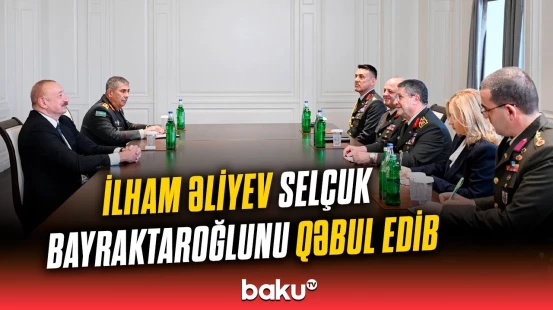Prezident Türkiyə Silahlı Qüvvələrinin Baş Qərargah rəisi ilə görüşüb