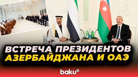 Состоялась встреча Президента Азербайджана с главой ОАЭ в расширенном составе