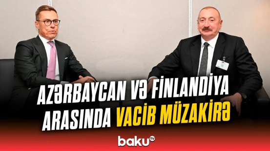 İlham Əliyev Finlandiya Prezidenti Aleksandr Stubb ilə görüşdü