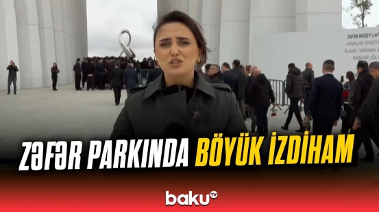 Dövlət və hökumət rəsmiləri Bakıda Zəfər parkında olublar
