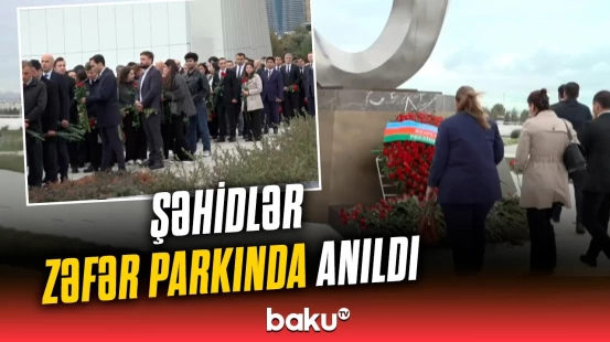 Xalq şəhidlərini yad edir | Zəfər parkında izdiham