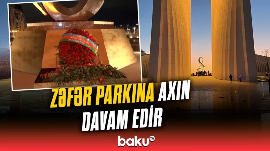 Anım Günü ilə əlaqədar Zəfər parkı vətəndaşlar tərəfindən ziyarət olunur