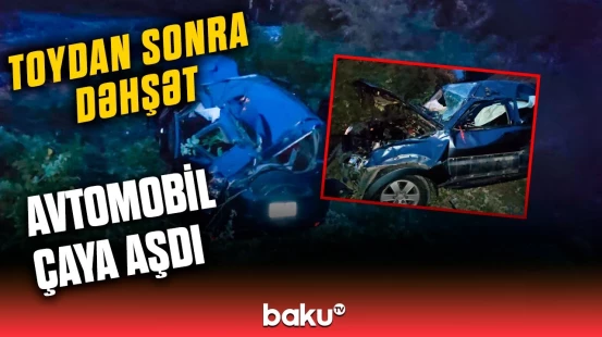 Xaçmazda toydan qayıdanlar qəzaya düşdü | 6 nəfər xəsarət aldı