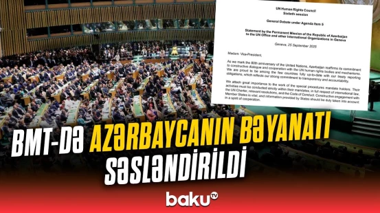 Azərbaycan BMT ilə insan hüquqları dialoquna sadiqliyini təsdiqlədi
