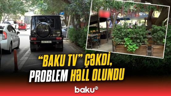 Piyada səkisində olan avadanlıqlar yığışdırıldı