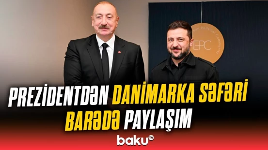 Prezident sosial şəbəkə hesablarında Danimarkaya işgüzar səfəri ilə bağlı paylaşım etdi