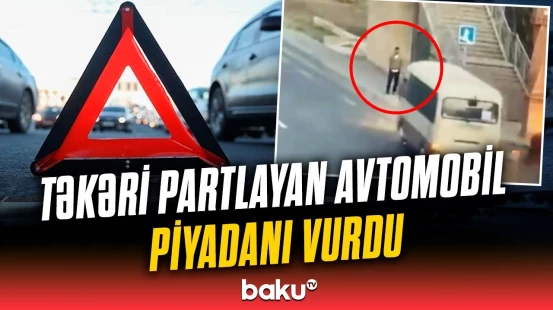 Qaçmağa imkan tapmayan piyadanı maşın vurdu | Bakı-Şamaxı yolunda qəza
