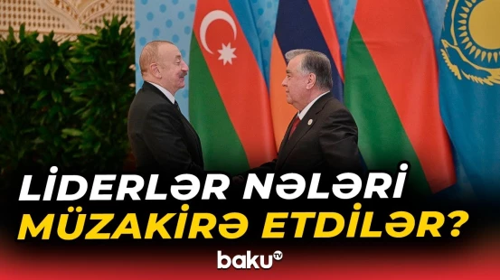 İlham Əliyevin Tacikistan Prezidenti Emoməli Rəhmon ilə təkbətək görüşü