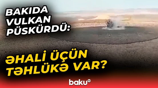 Qaradağda palçıq pulkanının püskürdüyü yerdən anbaan görüntülər | FHN hadisə yerində