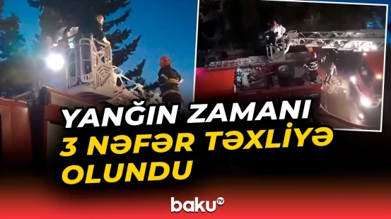 Sumqayıtda baş verən yanğın söndürüldü