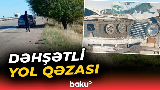 Goranboyda avtomobillər toqquşdu | Yaralananlar var