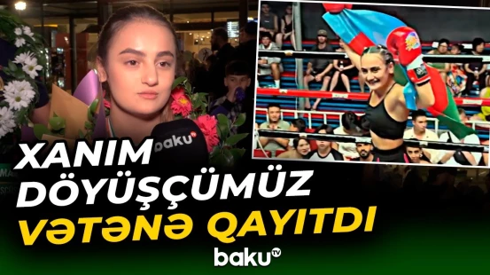 Tailandda təlim-məşq toplanışında olan xanım döyüşçü Aysu Qəhramanova Vətənə qayıdıb