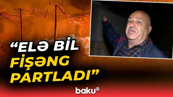 Göyçayda dəhşətli yanğından görüntülər | Yaşayış evlərinə ziyan dəydi